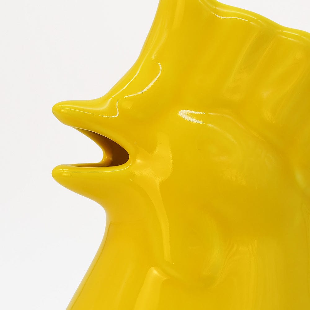 Carafe jaune en céramique en forme de coq Carafe en céramique en forme de coq - Jaune