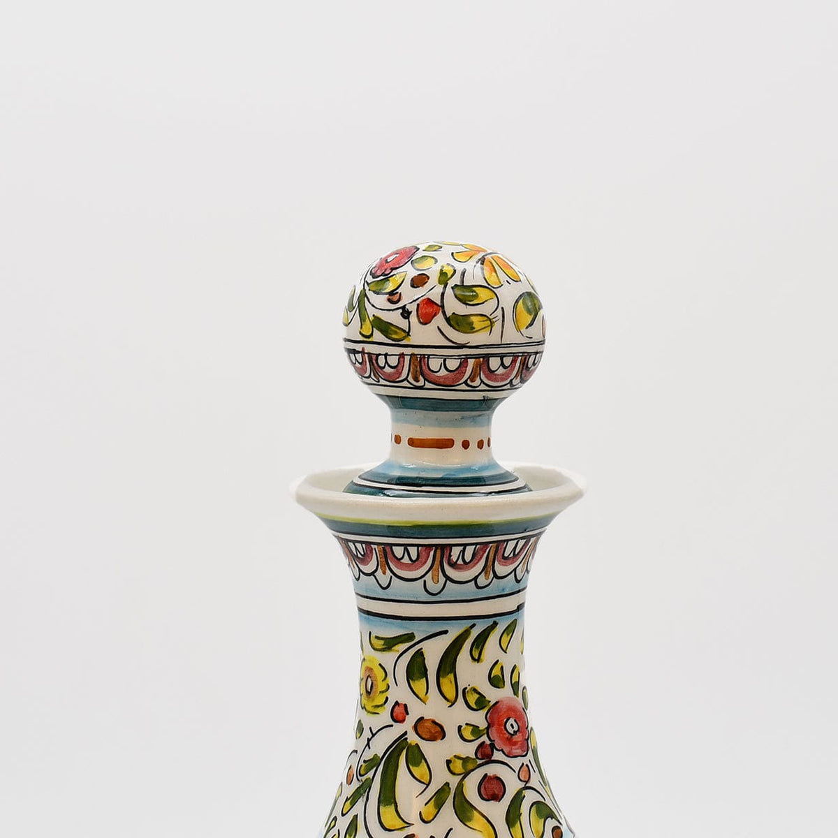 Carafe multicolore en céramique de Coimbra peinte à la main Carafe en céramique de Coimbra