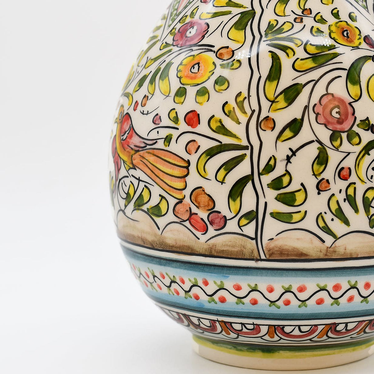 Carafe multicolore en céramique de Coimbra peinte à la main Carafe en céramique de Coimbra