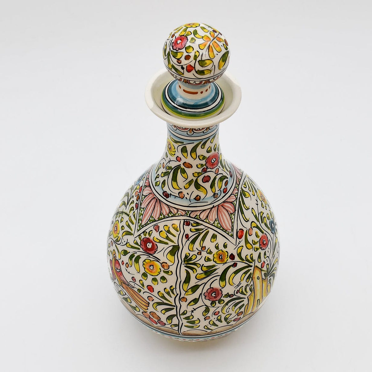 Carafe multicolore en céramique de Coimbra peinte à la main Carafe en céramique de Coimbra