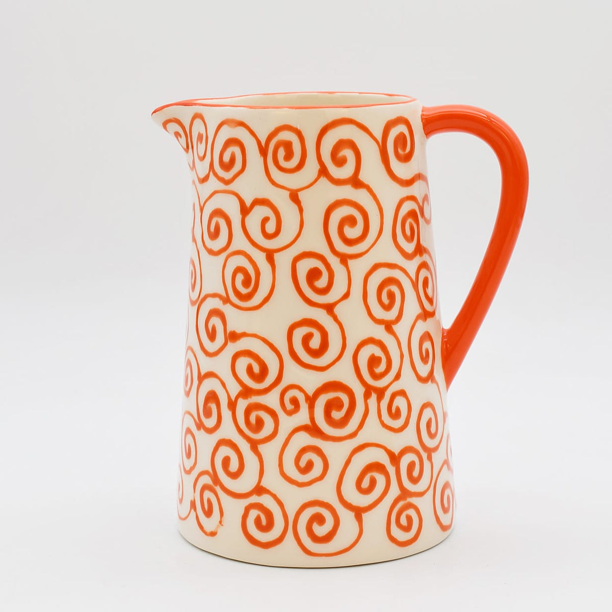 Carafe Tourbillon orange en céramique artisanale Carafe “Redemoinho” - Orange