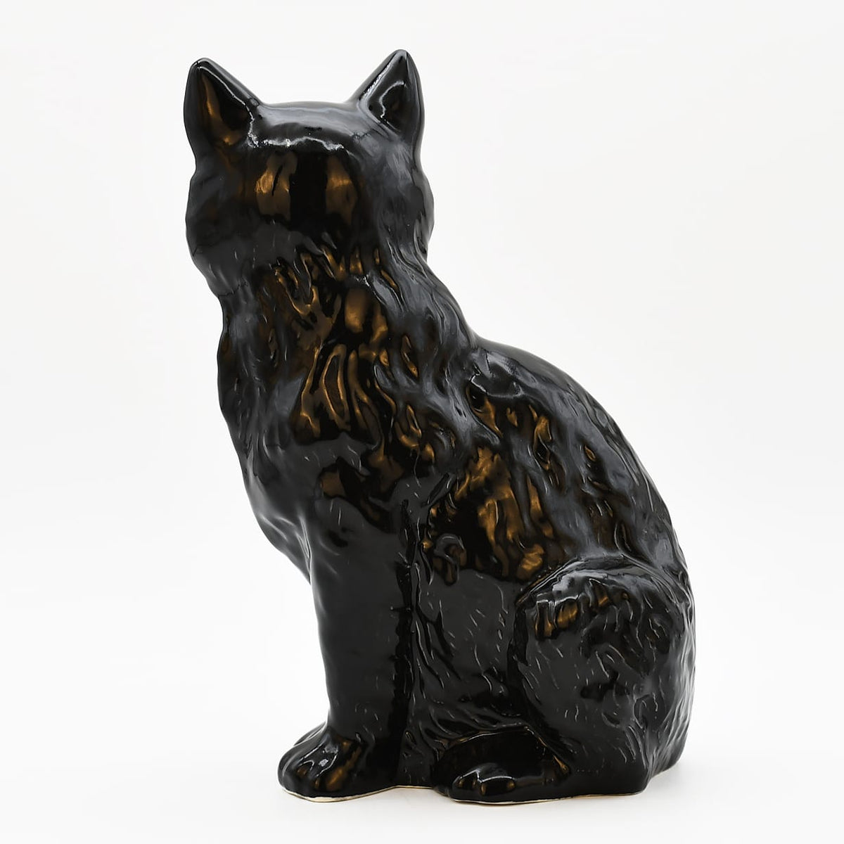 Chat en céramique noire 27 cm | Caldas da Rainha Portugal Chat en céramique - 27cm