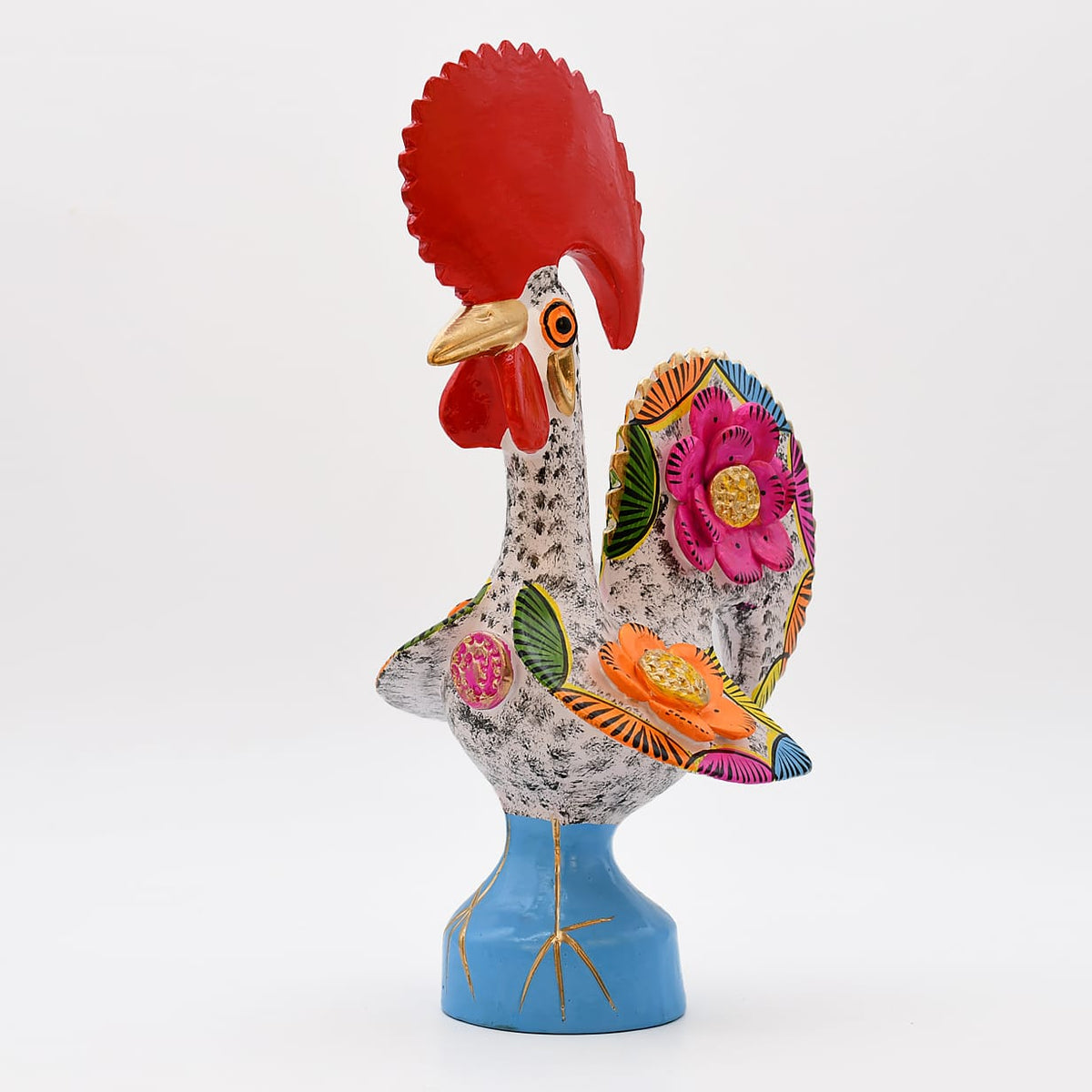 Coq de Barcelos blanc 25cm | Prazeres Côta Portugal Coq de Barcelos 25cm blanc - Prazeres Côta