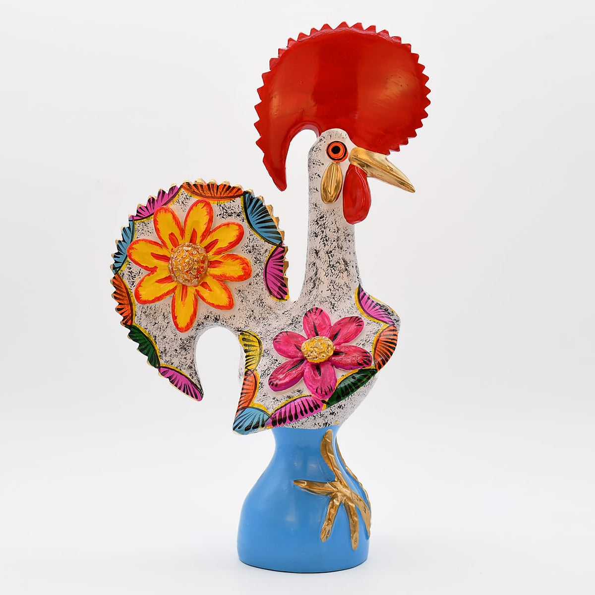 Coq de Barcelos blanc 40 cm | Prazeres Côta Portugal Coq de Barcelos 40cm blanc - Prazeres Côta