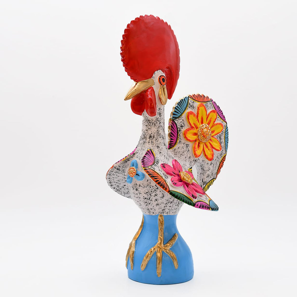 Coq de Barcelos blanc 40 cm | Prazeres Côta Portugal Coq de Barcelos 40cm blanc - Prazeres Côta