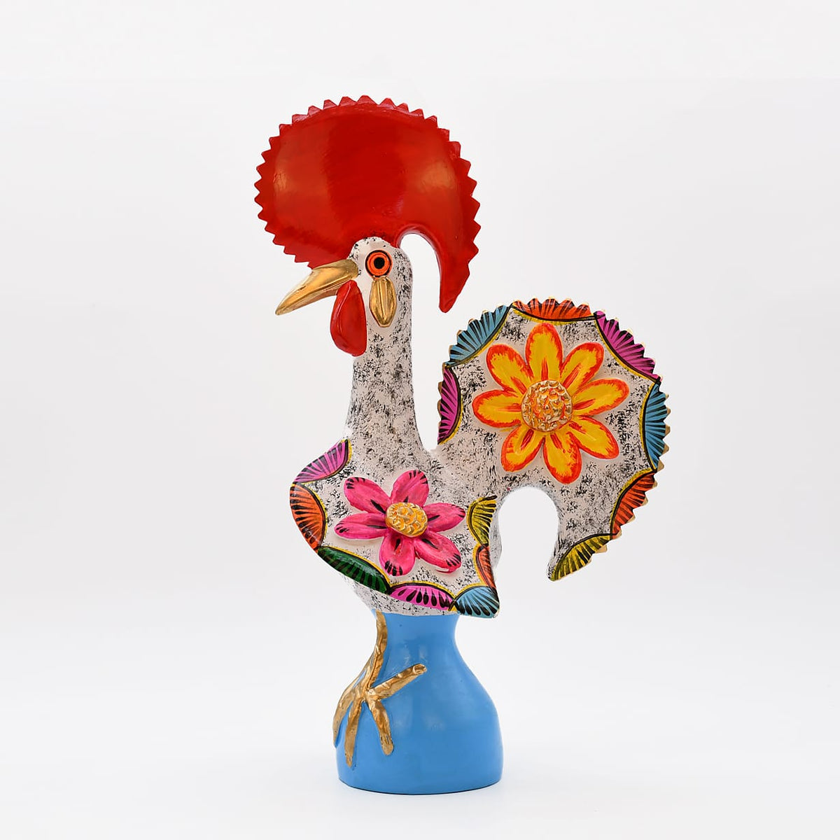 Coq de Barcelos blanc 40 cm | Prazeres Côta Portugal Coq de Barcelos 40cm blanc - Prazeres Côta