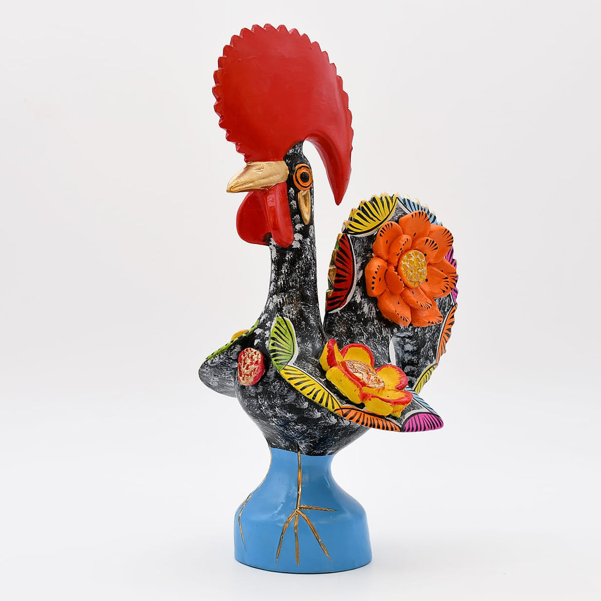 Coq de Barcelos noir 25cm | Prazeres Côta Portugal Coq de Barcelos 25cm noir - Prazeres Côta