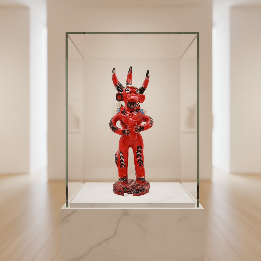 Diable à 3 cornes en terre cuite - Original de Prazeres Cota Diabo de três cornos 30cm - Prazeres Côta