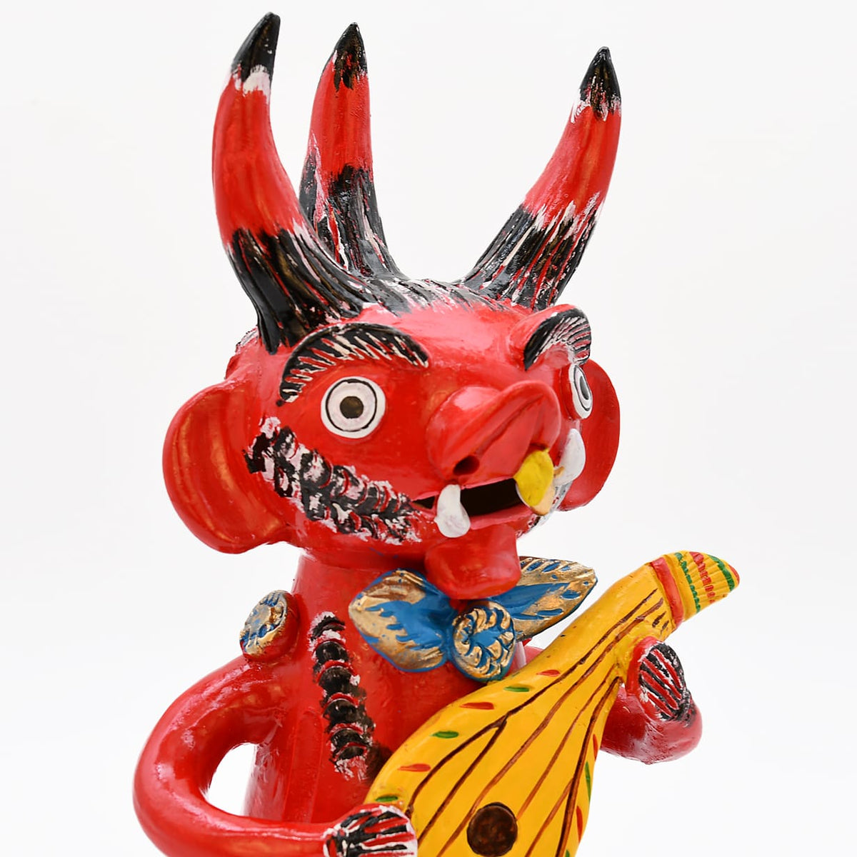 Diable à la guitare en terre cuite - Original de Prazeres Cota Diabo com guitarra 30cm - Prazeres Côta