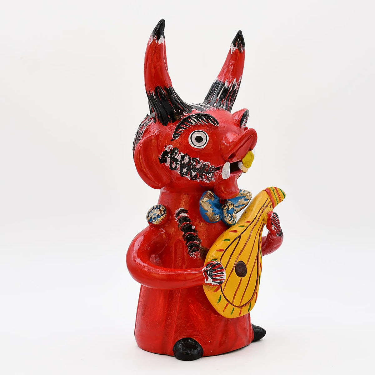 Diable à la guitare en terre cuite - Original de Prazeres Cota Diabo com guitarra 30cm - Prazeres Côta