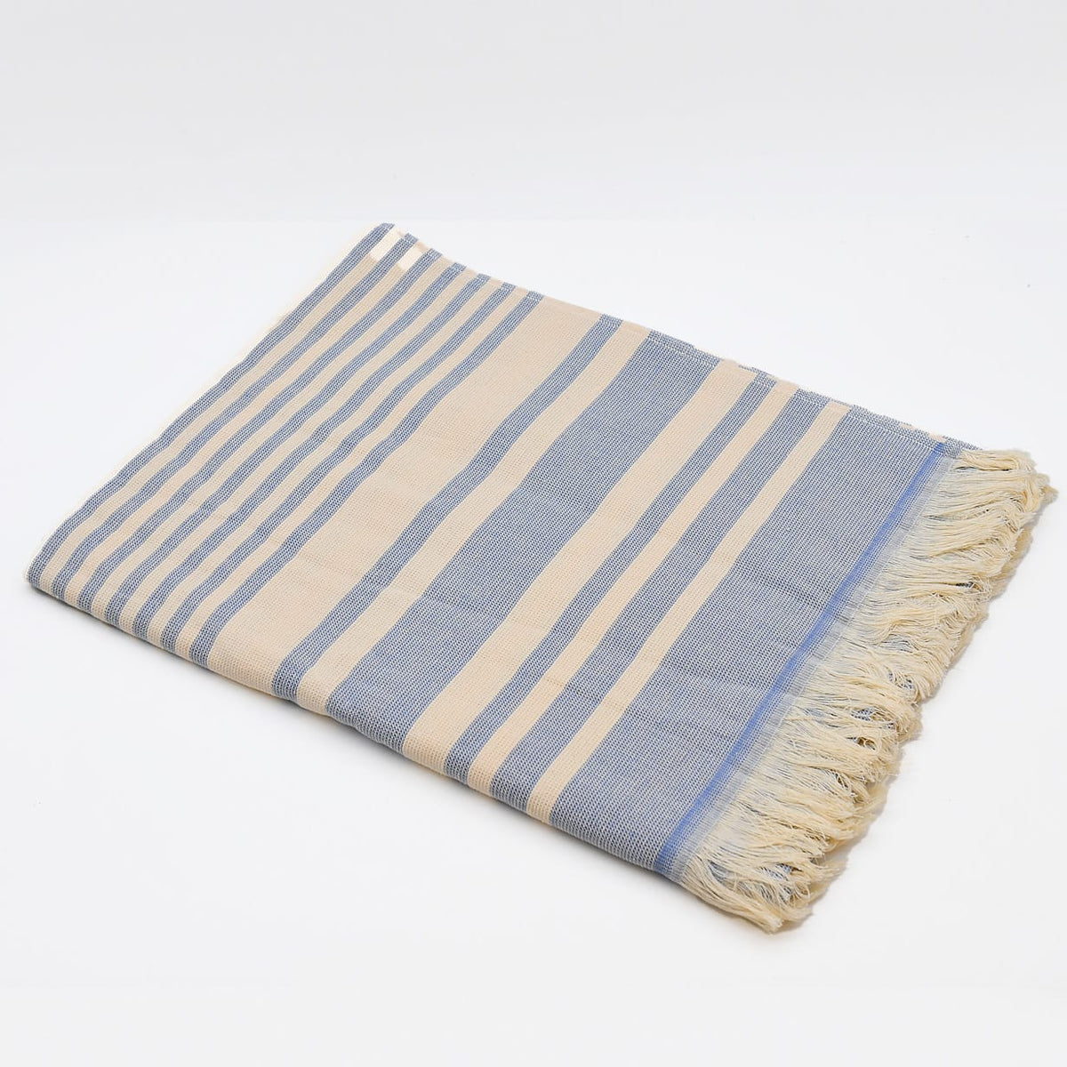 Drap de plage portugais bleu 100% coton | Léger & séchage rapide Drap de plage portugais en coton - Bleu
