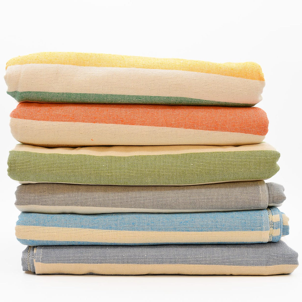 Drap de plage portugais bleu 100% coton | Léger & séchage rapide Drap de plage portugais en coton - Bleu