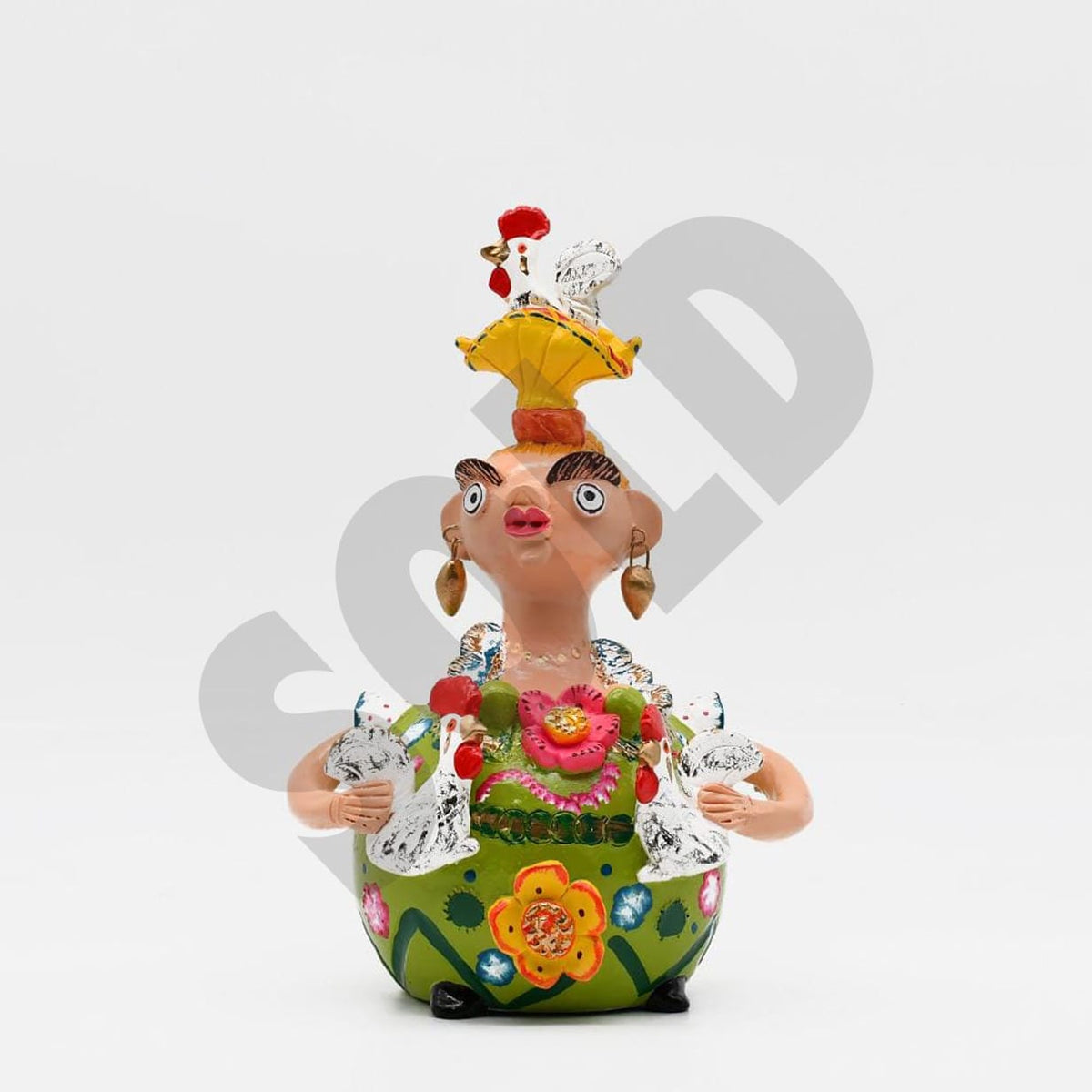 Figurine en terre cuite I Art naïf du Portugal Boneca Barriguda 30cm - Prazeres Côta