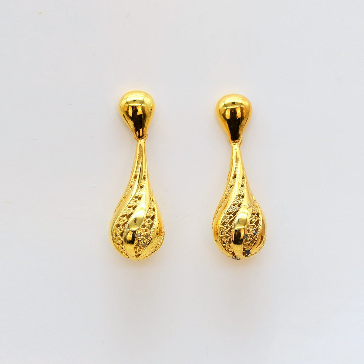 Gota de Luz – Boucles d’oreilles en argent doré | Portugal Gota de Luz I Boucles d'oreilles en argent doré