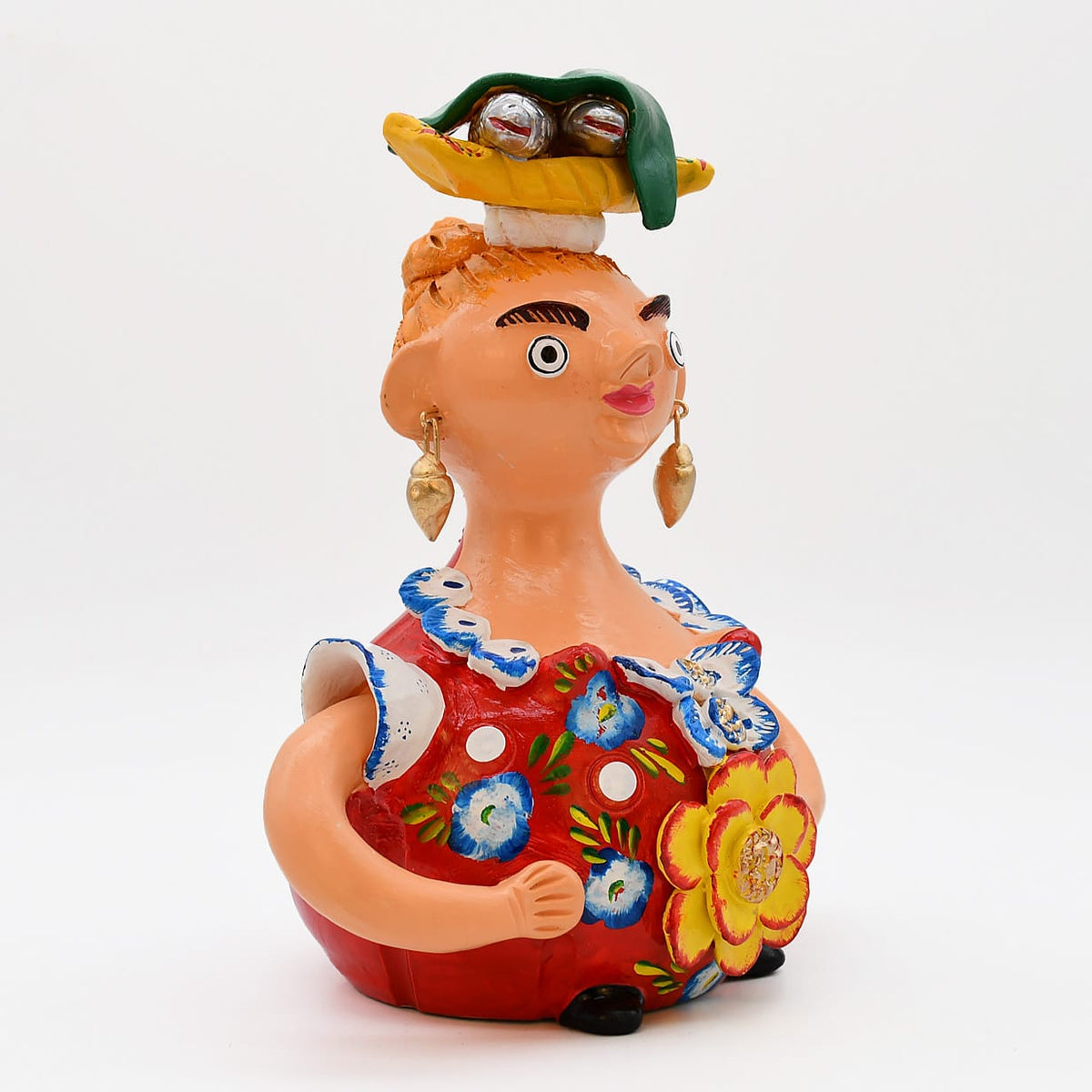 Grande figurine en terre cuite I Ar naïf du Portugal Boneca Barriguda 25 cm - Prazeres Côta