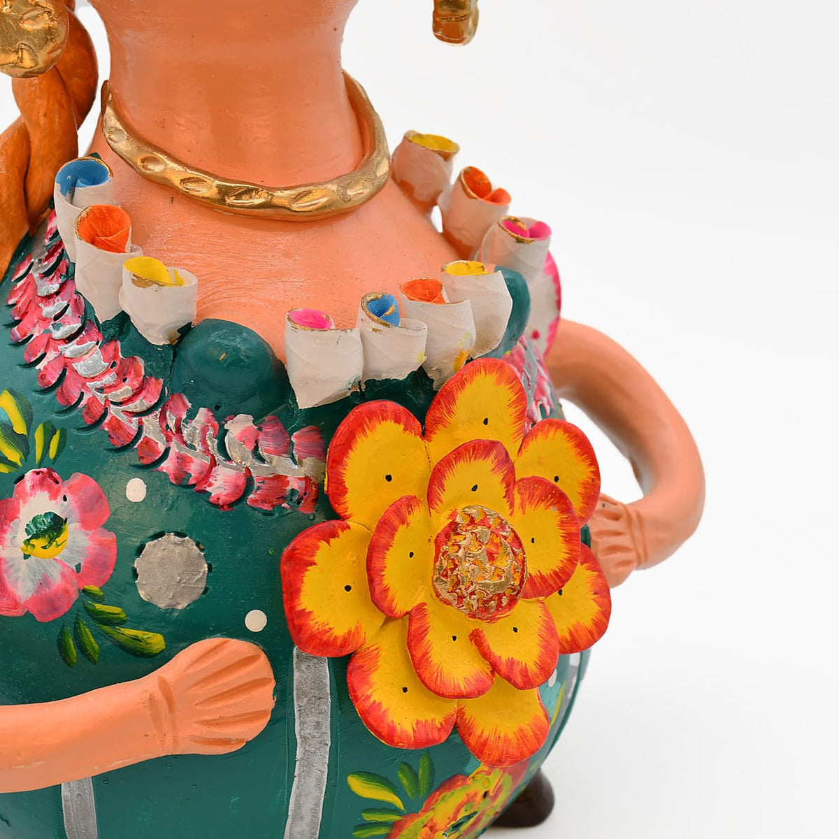 Grande figurine en terre cuite I Ar naïf du Portugal Boneca Barriguda 40cm - Prazeres Côta