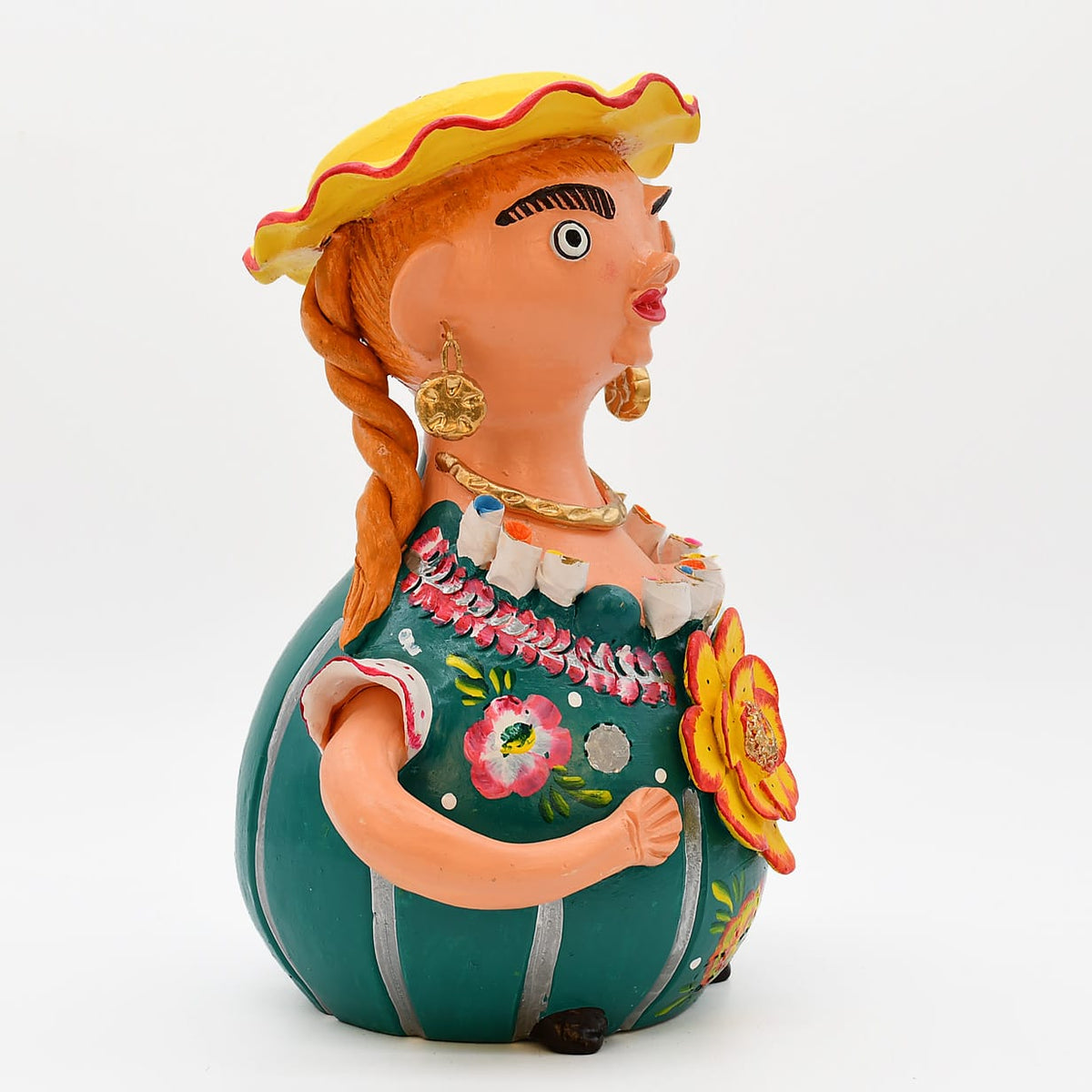 Grande figurine en terre cuite I Ar naïf du Portugal Boneca Barriguda 40cm - Prazeres Côta