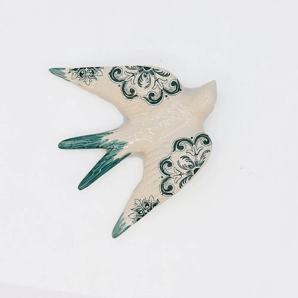 Hirondelle portugaise en céramique – Cadeau symbolique Luisa Paixão Coffret hirondelle "Azulejos" - Verte