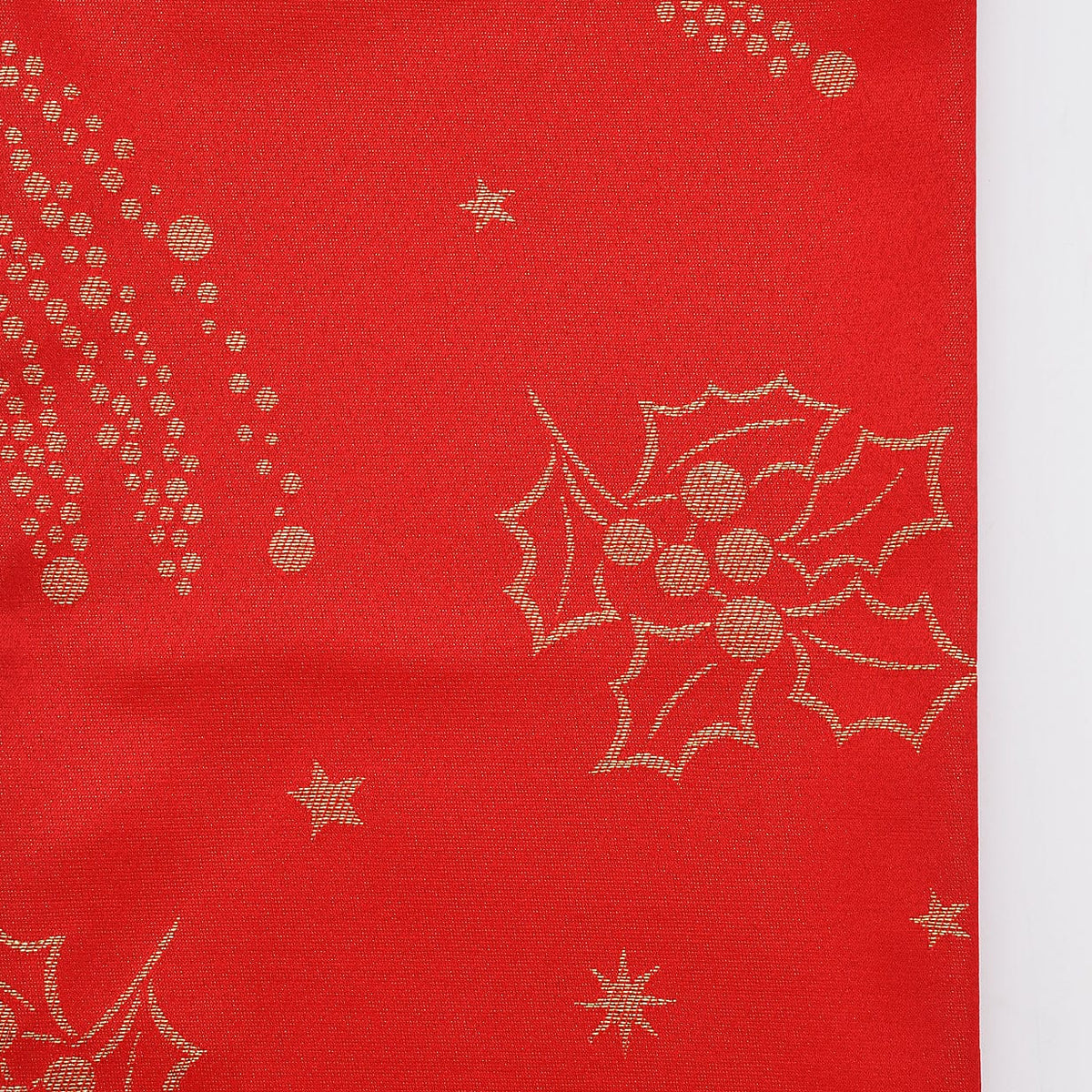 Nappe rouge Festive Argentée – Élégance Portugaise & Entretien Facile Nappe en coton "Festas" - Rouge