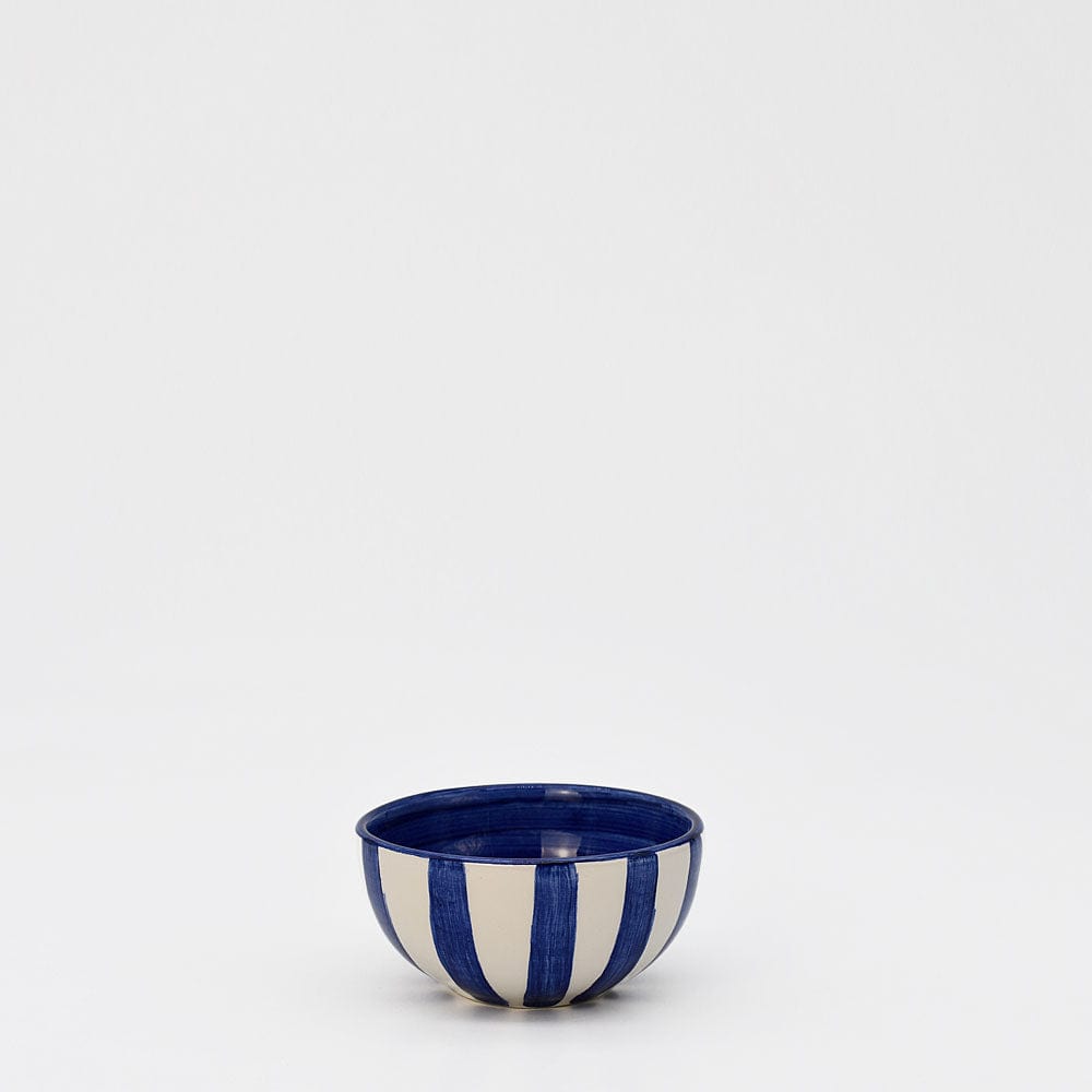Petit bol en céramique rayé bleu et blanc Petit bol rayé "Costa Nova Mar" - Bleu