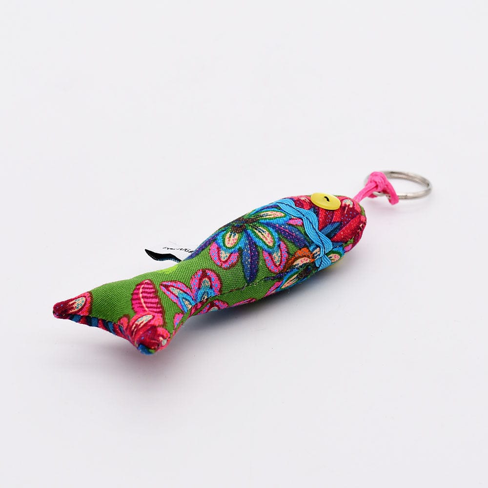 Porte clés vert en forme de sardine Porte-clés en forme de Sardine - Vert Motif 3