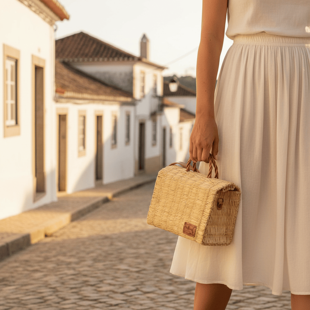 Sac cabas en osier 22cm Naturel Sac cabas en jonc 22cm - Naturel