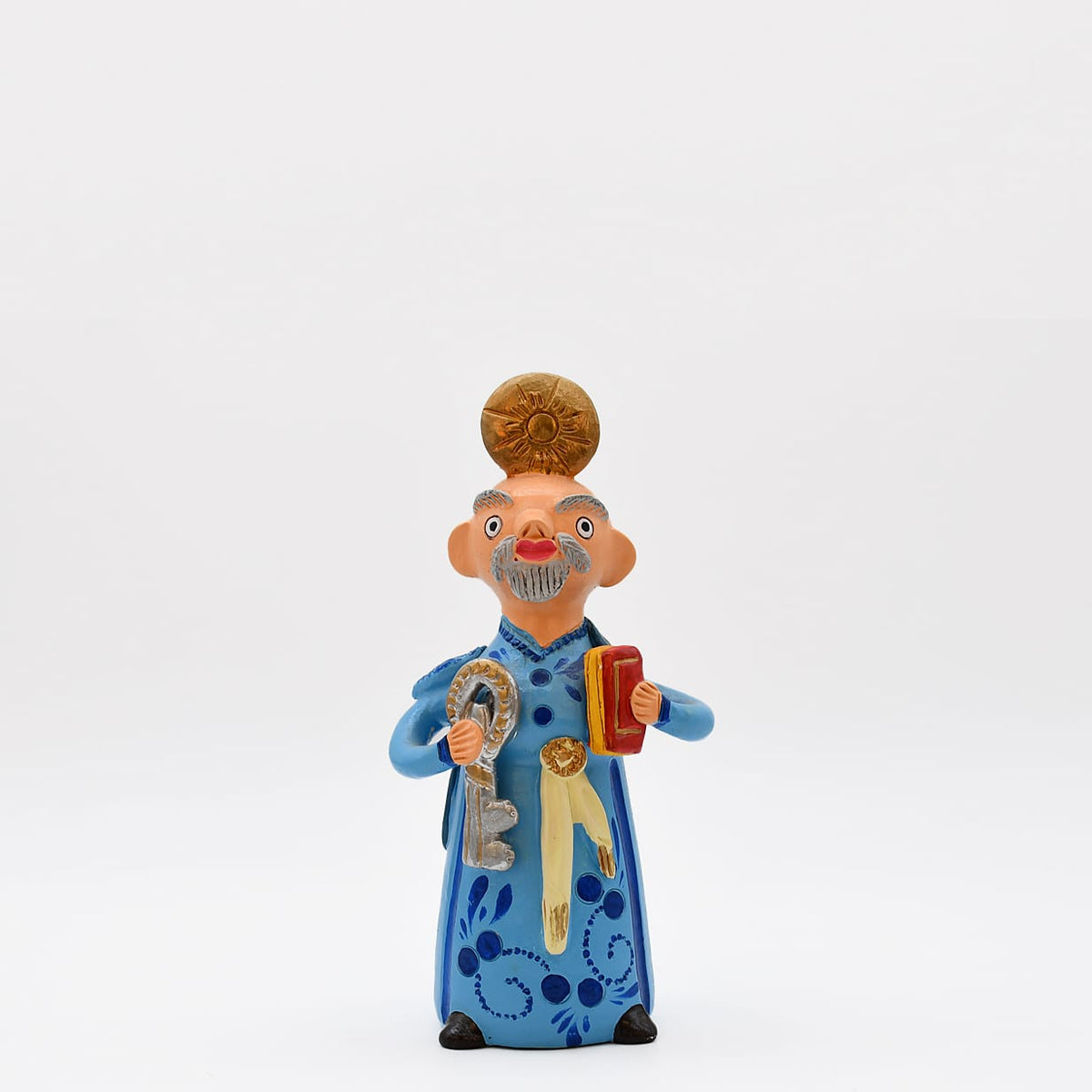 Saint Pierre en terre cuite - Original de Prazeres Cota São Pedro 25cm - Prazeres Côta