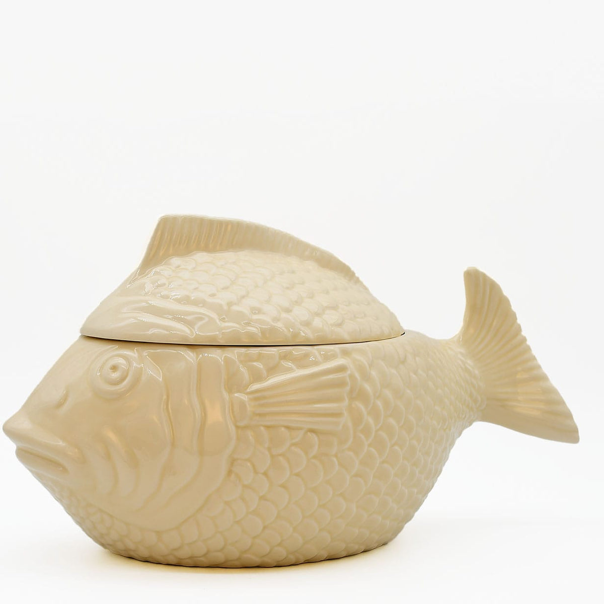 Soupière blanche en forme de poisson I Vaisselle du Portugal Soupière en céramique en forme de Poisson - Blanc