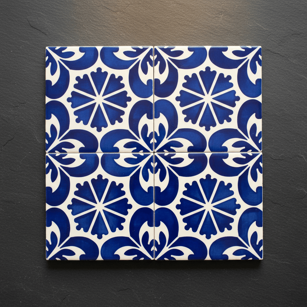 Sous-verre azulejo pour une table inspirée par le Portugal Sous-verre Azulejo 11cm