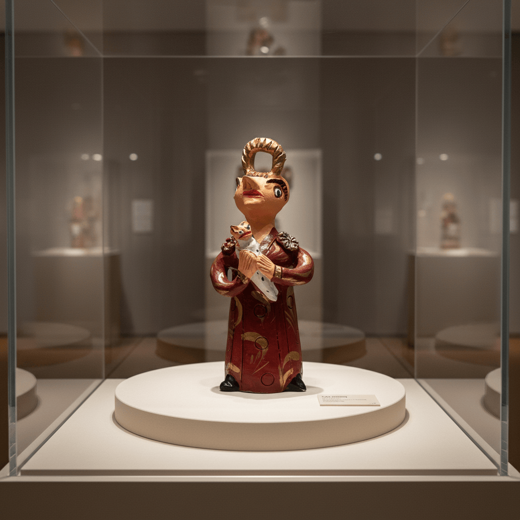 Statuette de Saint Antoine en terre cuite par Julia Cota São Antonio 25cm - Jùlia Côta