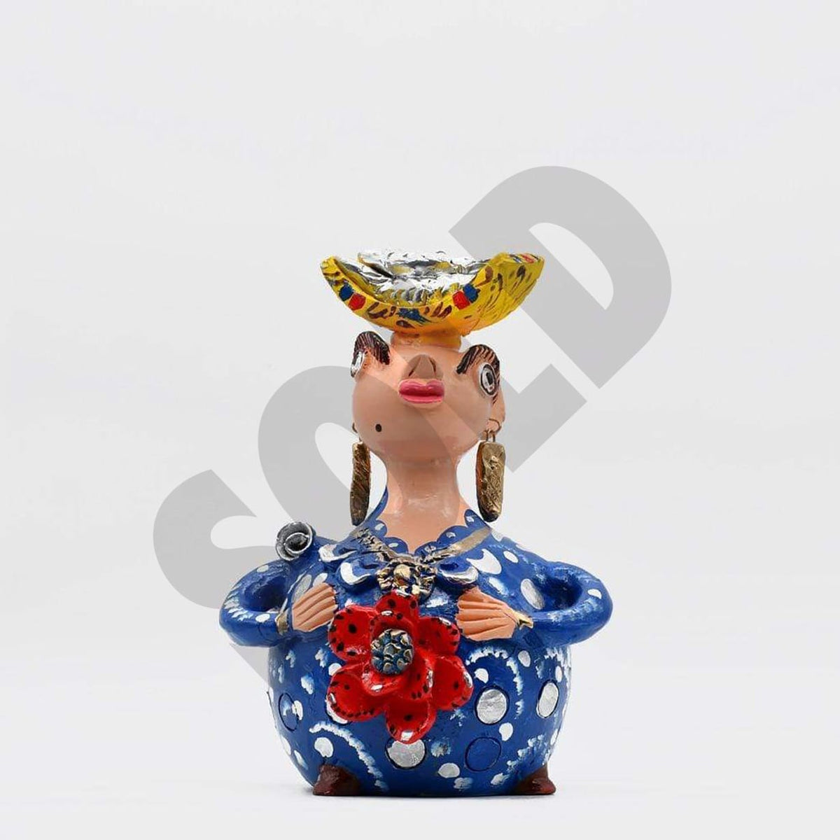 Statuette en terre cuite portugaise 30cm Boneca Barriguda 30cm - Jùlia Côta