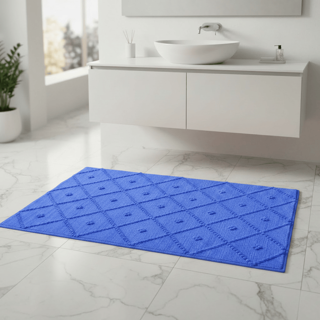 Tapis de salle de bains portugais Bleu I 100x50cm Tapis de salle de bain 100x50 - Bleu