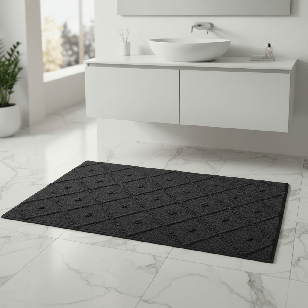 Tapis de salle de bains portugais Noir I 100x50cm Tapis de salle de bain 100x50 - Noir