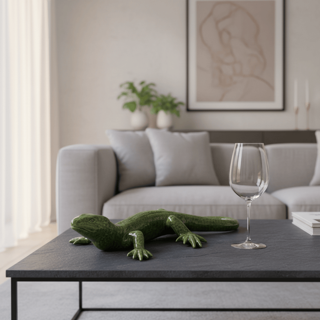 Très grand Lézard en céramique I Décoration portugaise traditionnelle Lézard en céramique - 40cm