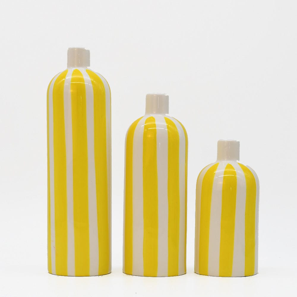 Vase costa Nova jaune I Vases en céramique du Portugal Vase rayé "Costa Nova" - Jaune