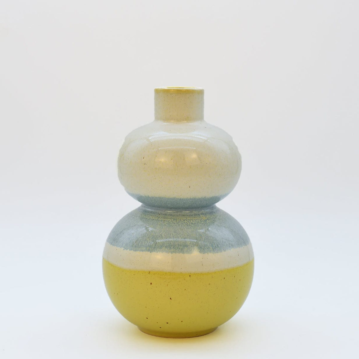 Vase inspiré des mots portugais I Céramique brillante Vase en grès "Sintonia"