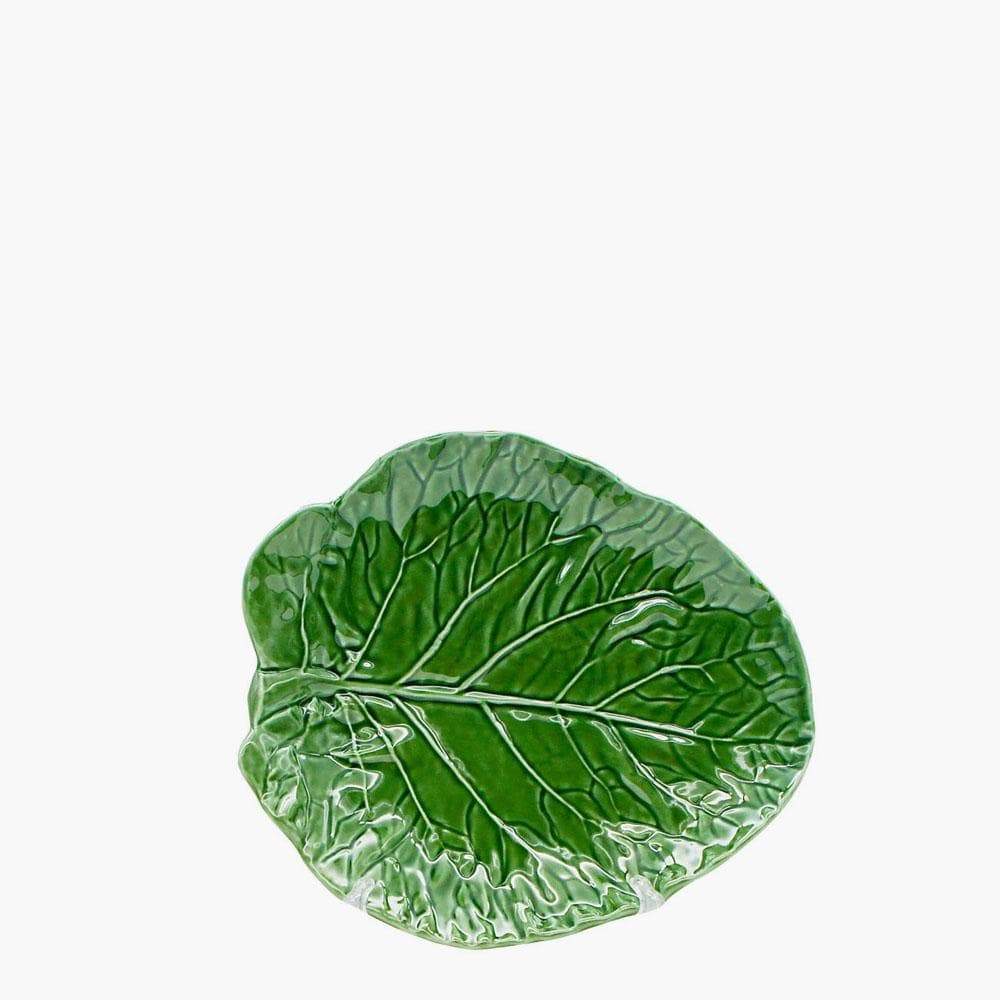 Assiette en céramique en forme de feuille de chou - 24 cm