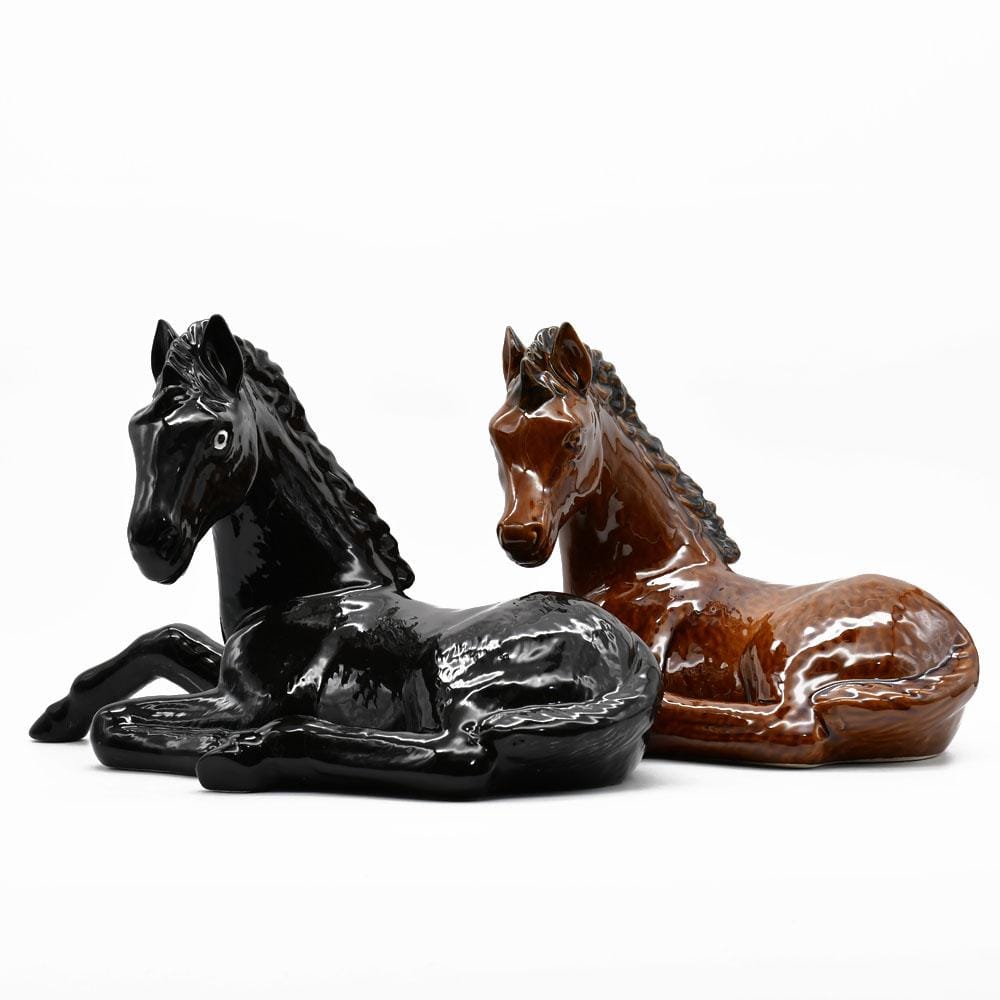 Assiette en forme de poisson I Vaisselle artisanale du Portugal Cheval en céramique - Marron