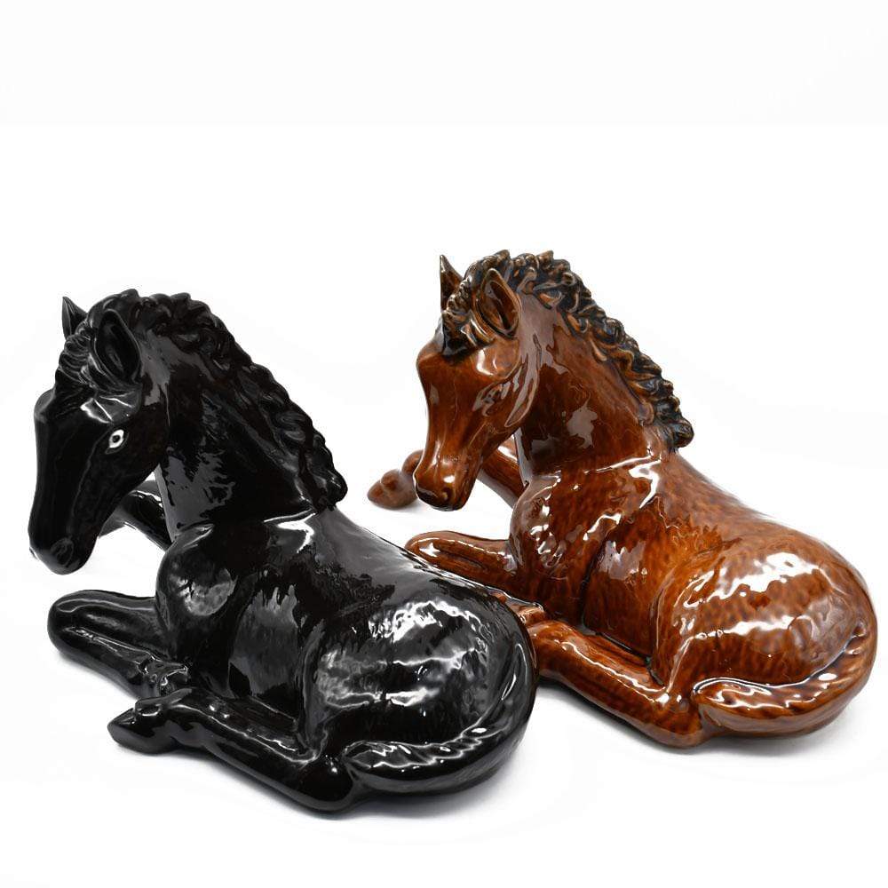 Assiette en forme de poisson I Vaisselle artisanale du Portugal Cheval en céramique - Marron