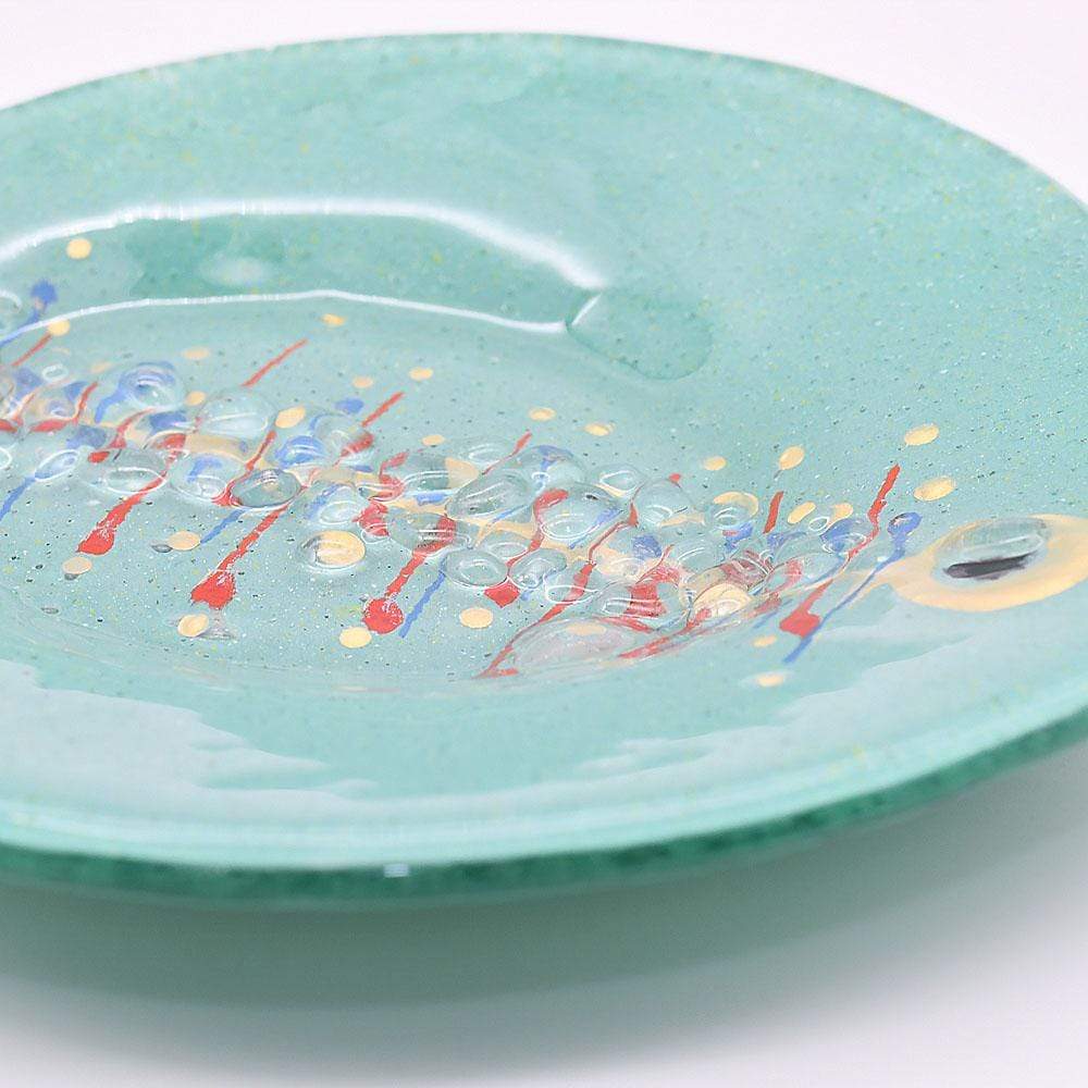 Assiette en verre vert "Marinha Grande" 19cm I Artisanat portugais Assiette en verre "Marinha Grande" 19cm - Verte