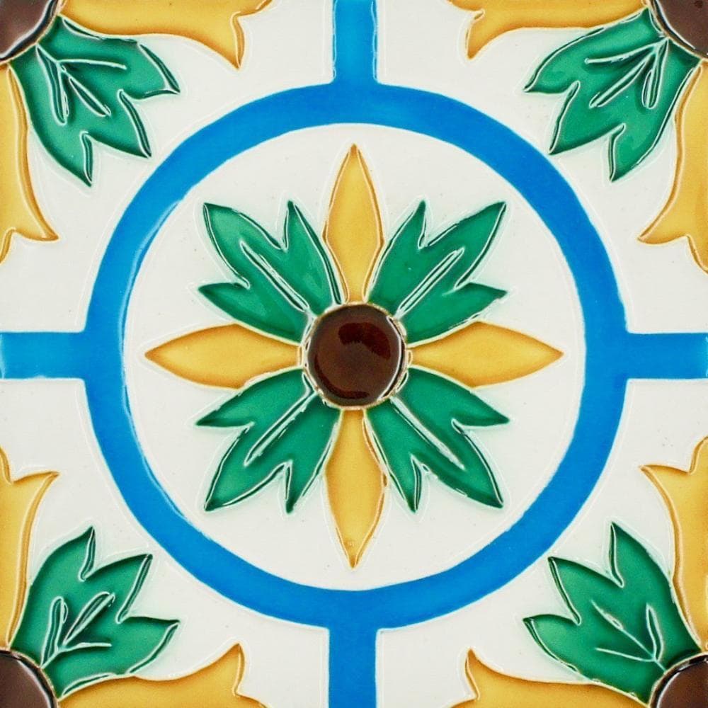 Hispano-maurische Fliese 14x14cm