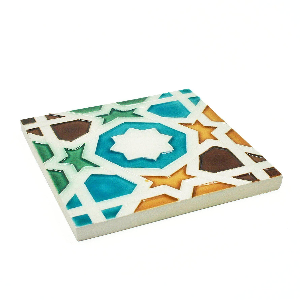 Hispanisch-maurische Fliese 14x14cm