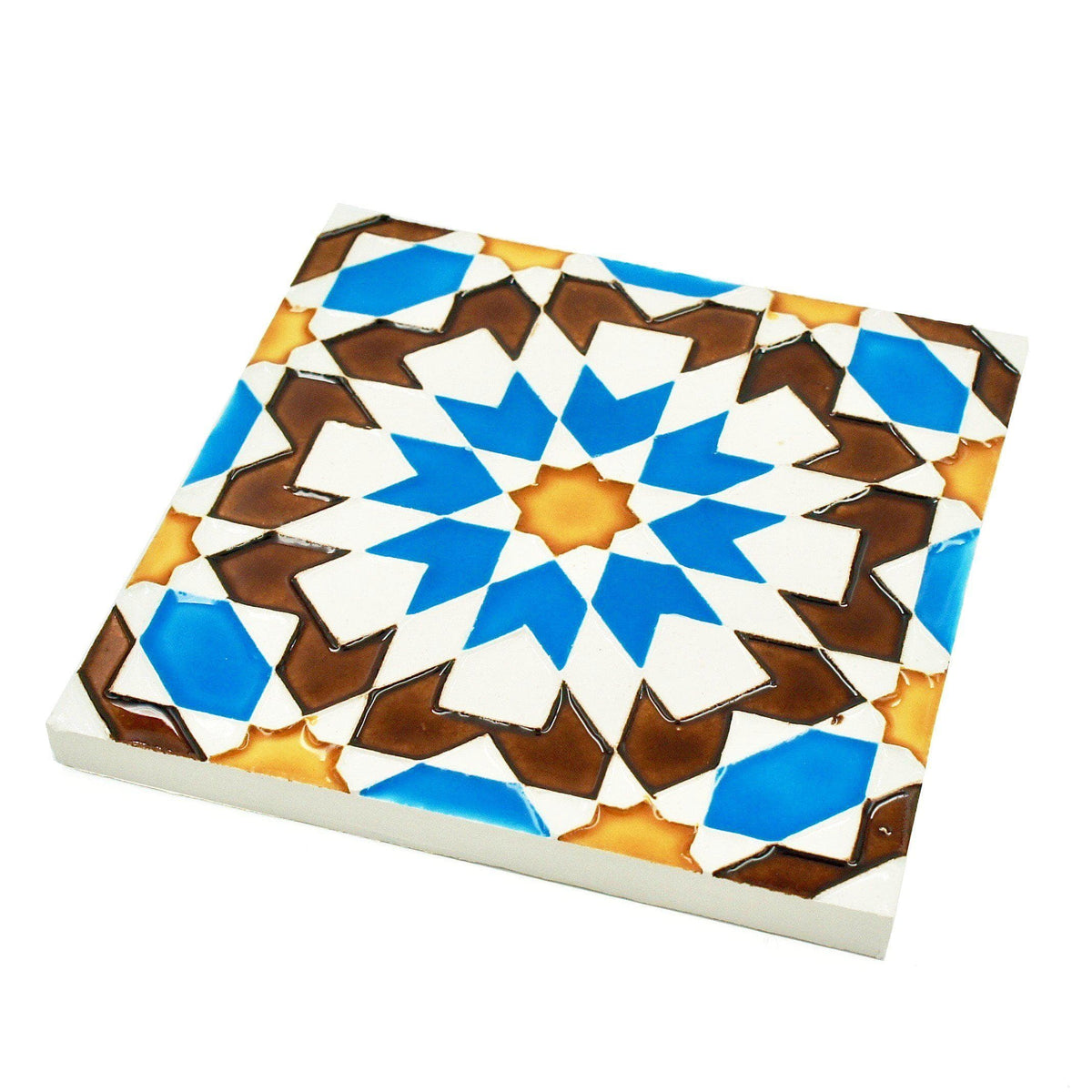 Hispanisch-maurische Fliese 14x14cm