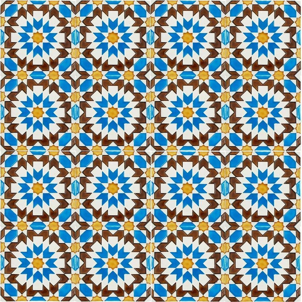 Hispanisch-maurische Fliese 14x14cm