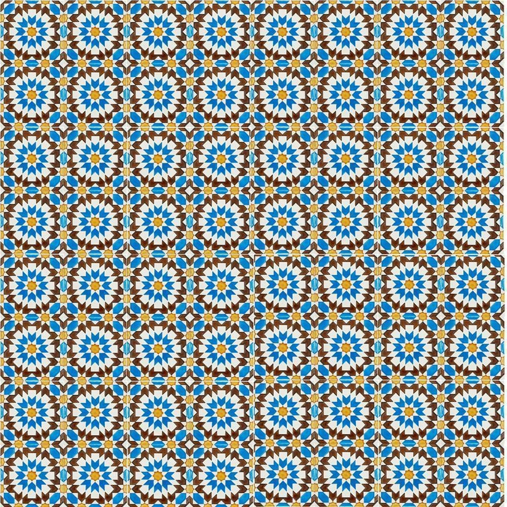 Hispanisch-maurische Fliese 14x14cm