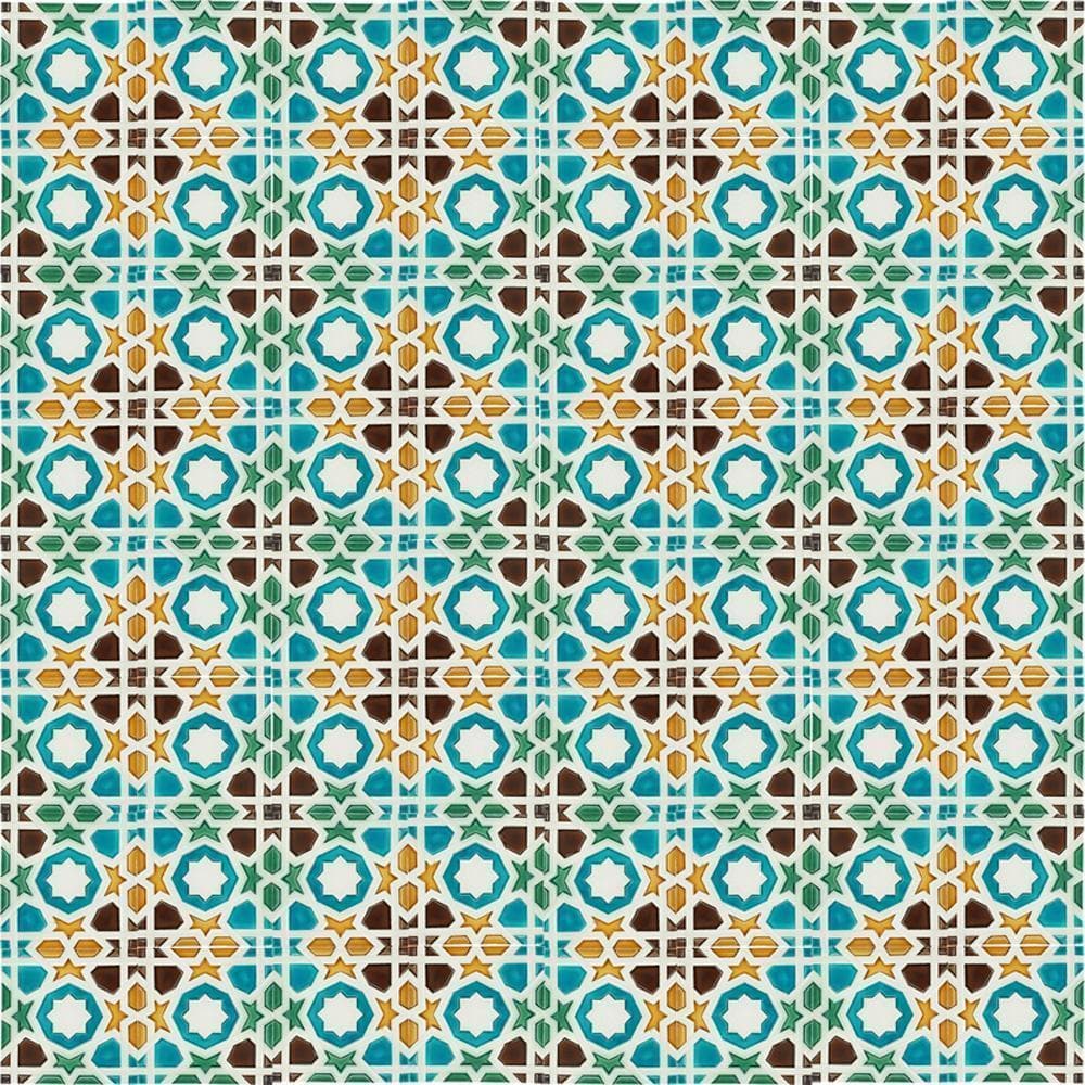 Hispanisch-maurische Fliese 14x14cm
