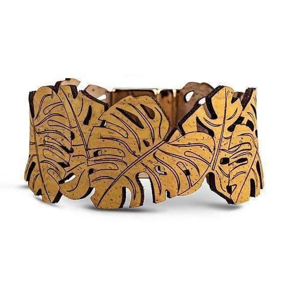 Cork bracelet - "Mustard Yellow"