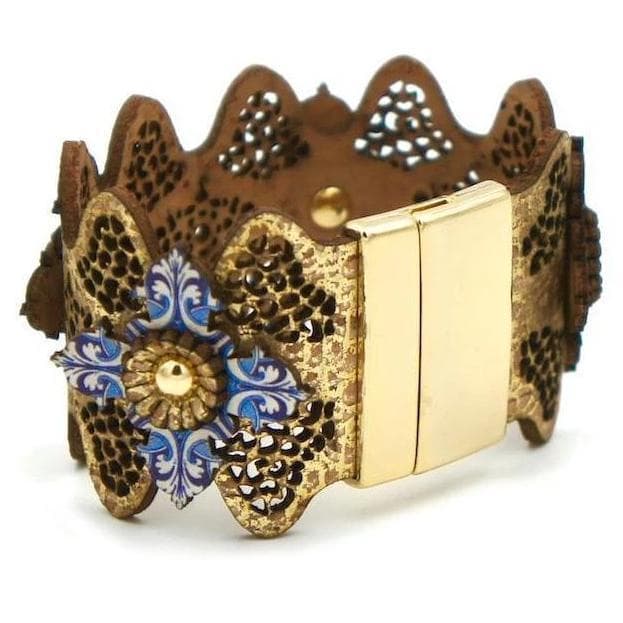 Bracelet en liège "Azulejos"