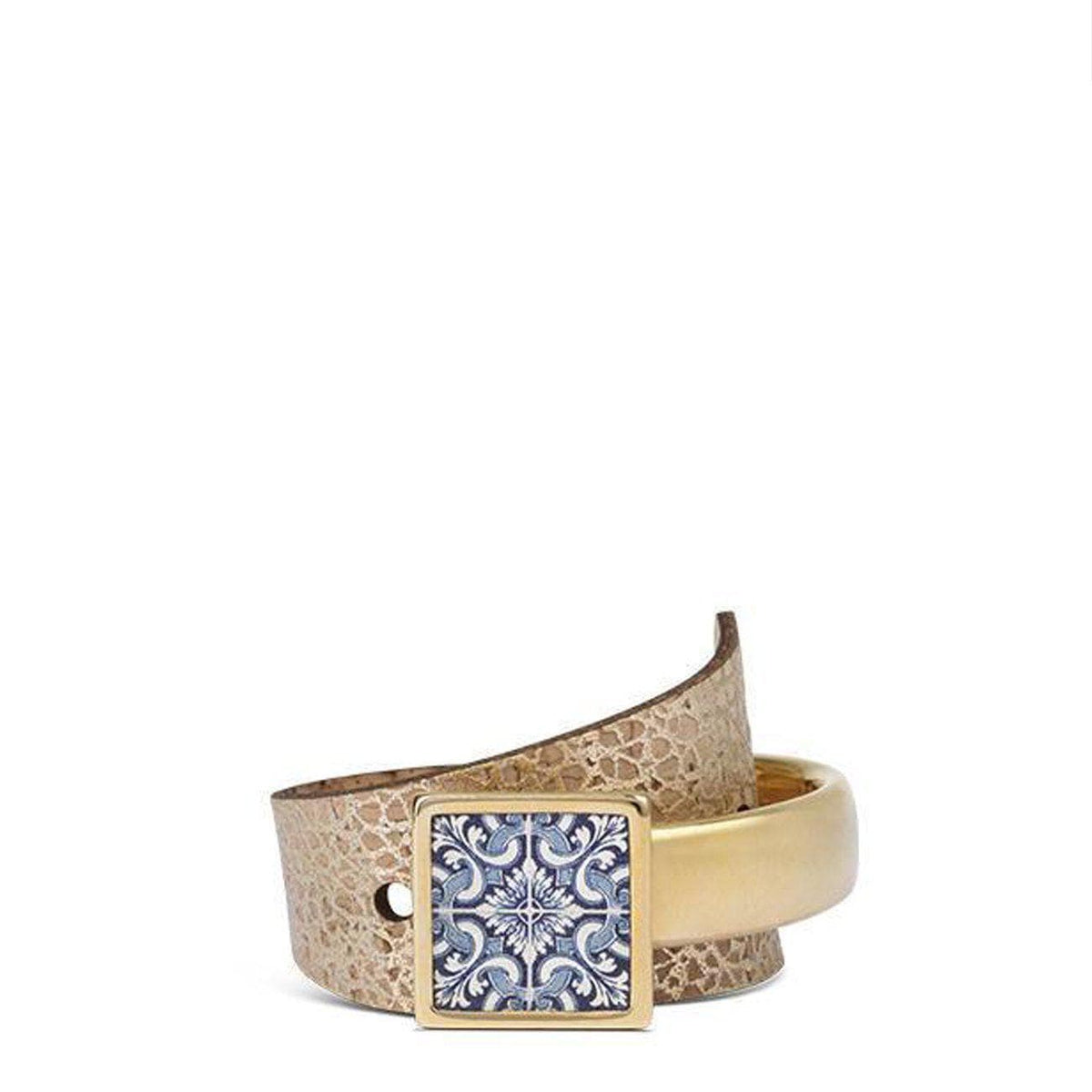 Azulejo I Cork and gold plated bracelet