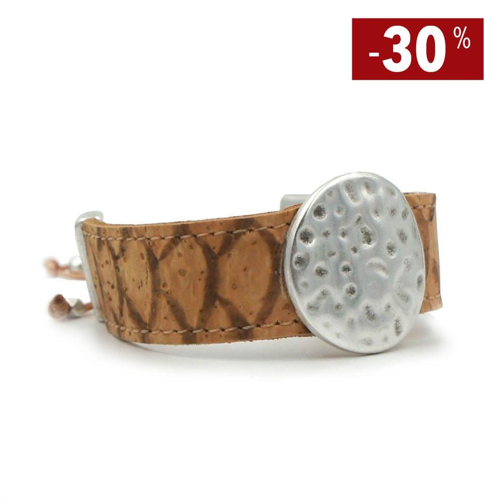Bracelet en liège beige I Bijoux portugais en liège Bracelet en liège beige